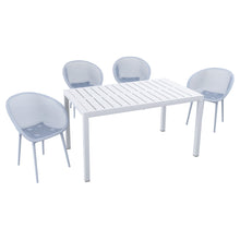 Load image into Gallery viewer, 4 Pack Lounge Chair Set With Long Table