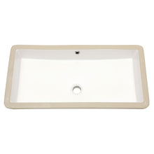 Load image into Gallery viewer, Modern Rectangular Undermount Bathroom Sink With Overflow Ceramic