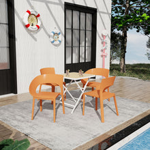 Load image into Gallery viewer, 4 Piece Set Of Modern Designed Single Chairs With Folding Square Table