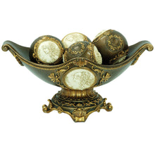 Load image into Gallery viewer, Poly Classical Greek Decorative Bowl With Orbs - Bronze