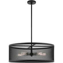 Load image into Gallery viewer, 18'' Five Light Dimmable Chandelier With Shades - Black