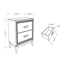 Load image into Gallery viewer, Almera - Glitter Nightstand - White