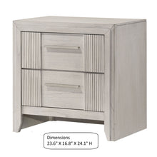 Load image into Gallery viewer, 2 Drawer Nightstand With Bar Handle - Antique White