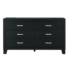 Load image into Gallery viewer, 58" Wood Six Drawer Double Dresser - Black