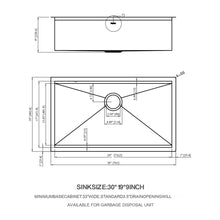 Load image into Gallery viewer, 30" Undermount Kitchen Sink 16 Gauge Ledge Workstation - Brushed Nickel