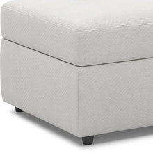 Load image into Gallery viewer, Chenille Storage Ottoman (714337) - Beige / Black