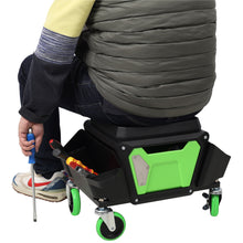 Load image into Gallery viewer, Heavy Duty Mechanic Stool With Wheels And Soft Rubber Cushion And 330Lbs Capacity - Green