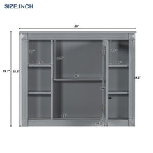Load image into Gallery viewer, Wall Mounted Bathroom Storage Cabinet With Mirror, Cabinet With 6 Open Shelves And Adjustable Interior