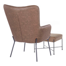 Load image into Gallery viewer, Izzy - Industrial Lounge Chair & Ottoman Set