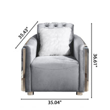Load image into Gallery viewer, Accent Chair With Button Tufted Diamond Grid & 1 Pillow For Living Room