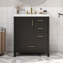 Load image into Gallery viewer, Modern Bathroom Vanity With Ceramic Sink, Solid Frame And Storage Solutions