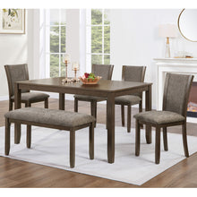 Load image into Gallery viewer, Dining Table Set With Upholstered Chairs, Rectangular Dining Table Set