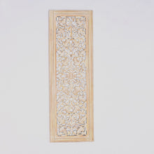 Load image into Gallery viewer, Floral Hand Carved Mandala Rectangular Wall Decor Accent - Gold / White