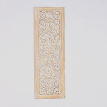 Load image into Gallery viewer, Floral Hand Carved Mandala Rectangular Wall Decor Accent - Gold / White