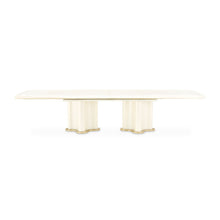 Load image into Gallery viewer, La Terrazza - Double Pedestal Dining Table - Creamy Pearl