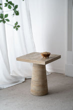 Load image into Gallery viewer, Square Side Table With Pedestal Base