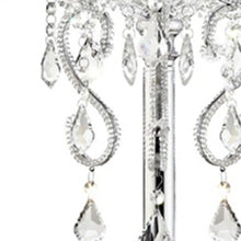Load image into Gallery viewer, Glam Faux Crystal Accent Table Lamp With See Thru Shade - Silver