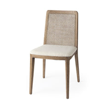 Load image into Gallery viewer, Upholstered Fabric Cross Back Side Chairs (Set of 2) - Cream