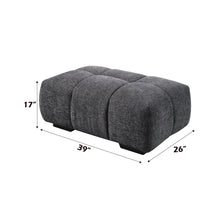 Load image into Gallery viewer, Chosen - Chenille Ottoman - Gray