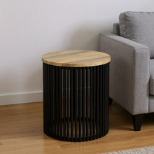 Load image into Gallery viewer, 25" Metal Round End Table - Black