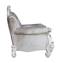 Load image into Gallery viewer, Fabric Damask Tufted Chair And A Half And Toss Pillows - Ivory And Antiqued White