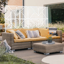 Load image into Gallery viewer, Freestanding Outdoor & Indoor Freestanding Metal Privacy Screen