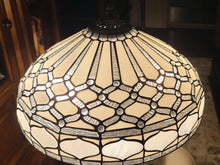 Load image into Gallery viewer, Two Light Traditional Shaped Floor Lamp With White Stained Glass Bowl Shade - Brown