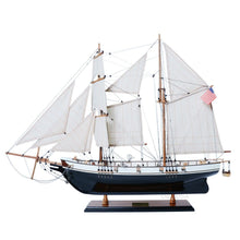 Load image into Gallery viewer, Hand Painted p-Oxybis(benzenesulfonyl hydrazide) Model Boat - Black / White