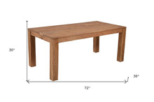 Load image into Gallery viewer, 72" Rectangular Solid Wood Dining Table - Natural