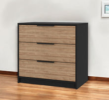 Load image into Gallery viewer, Three Drawer Dresser - Natural And Black