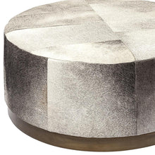 Load image into Gallery viewer, Wool Footstool Ottoman - Brown / Gray