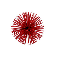 Load image into Gallery viewer, Decorative Spiky Sphere Tabletop Sculpture (Set of 2) - Red