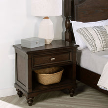 Load image into Gallery viewer, Berwick - 1 Drawer Nightstand With Open Cubby - Dark Oak
