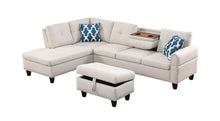 Load image into Gallery viewer, Alger - Wide Left Hand Facing Sofa & Chaise With Ottoman - Beige
