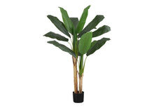 Load image into Gallery viewer, 55" Tall, Artificial Plant, Banana Tree, Indoor, Faux, Fake, Floor, Greenery, Potted, Real Touch, Decorative - Green / Black