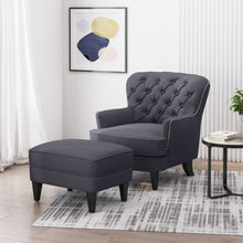 Load image into Gallery viewer, Enchante - Living Room Set With Tufted Back Club Chair And Ottoman
