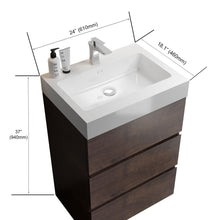 Load image into Gallery viewer, Alice - Bathroom Vanity With Large Storage Freestanding Bathroom Vanity, Sink For Modern Bathroom, One-Piece Sink Basin Without Drain And Faucet