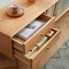 Load image into Gallery viewer, TV Cabinet With Chinese Changhong Glass Doors, Two Drawer Storage Space TV Standing