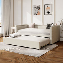 Load image into Gallery viewer, Modern Style Upholstered Daybed With Trundle For Guest Room, Small Bedroom
