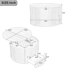 Load image into Gallery viewer, Round Lift Top Coffee Table With Hidden Storage For Living Room
