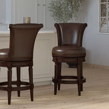 Load image into Gallery viewer, Swivel Barstool With High-Back