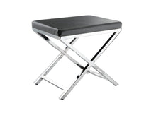 Load image into Gallery viewer, 21" Contemporary Faux Leather Vanity Chair - Gray