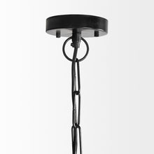 Load image into Gallery viewer, Wood And Metal Starburst Six Bulb Hanging Light - Brown / Black