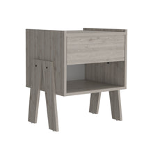Load image into Gallery viewer, 18.8" x 15.7" x 21.8" One Drawer Faux Wood Nightstand - Gray