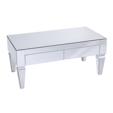 Load image into Gallery viewer, Glass With Iron Mirrored Coffee Table - Silver