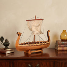 Load image into Gallery viewer, Hand Painted Decorative Boat (401869) - Natural