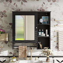 Load image into Gallery viewer, Wall Mounted Bathroom Storage Cabinet, Medicine Cabinets With Large Mirror Door, Adjustable Shelves And Three Open Storage Levels(Not Include Bathroom Vanity)