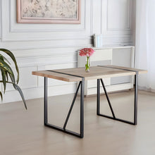 Load image into Gallery viewer, Modern Dining Table With Black Metal Legs For 4 - 6 Person