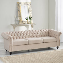 Load image into Gallery viewer, Chesterfield Style 3 Seater Sofa With Deep Button Tufting