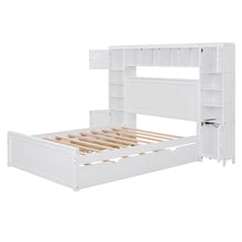 Load image into Gallery viewer, Bed With All In One Cabinet, Shelf And Sockets, Trundle